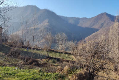 زمین ویلایی داخل بافت مینودشت روستای کوه کمر ۳۸۲ متر