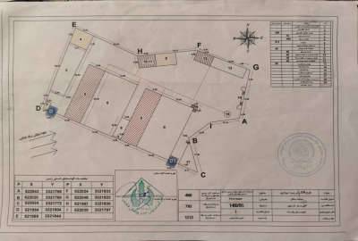 باغ ۸۵۰۰ متر و زمین در بیضا با دیوار و مجوز دامداری