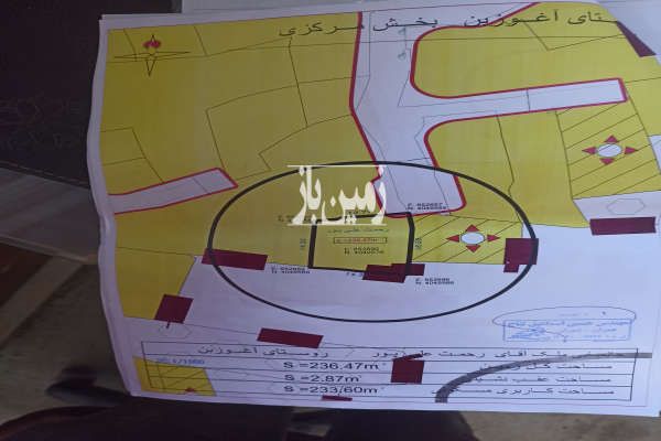 زمین بابل روستا آغوزبن مسکونی با پروانه ۱۲۰ متر-2