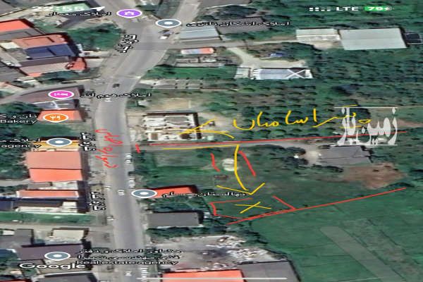 زمین مسکونی پلاک ۲ جاده اصلی با ۳۳۶ متر جواز دو واحد-1
