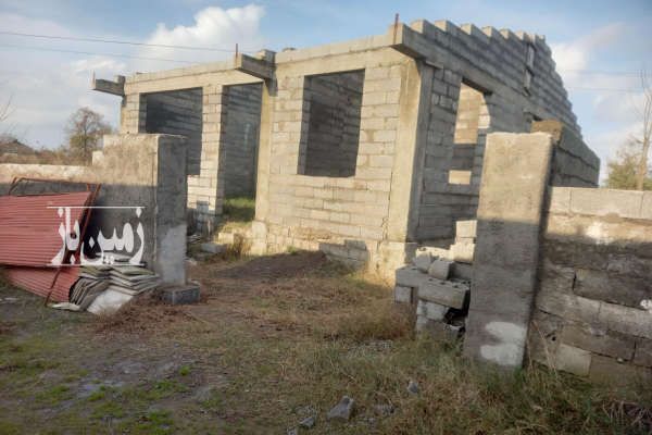 زمین مسکونی به همراه بنای نیمه ساز شهر لولمان رشت آباد-3