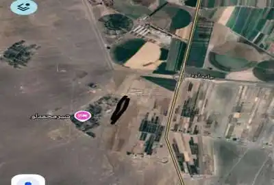 زمین کشاورزی بر جاده اسفالت روستای گردشگری اندیس