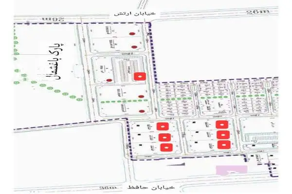 فروش سه قطعه زمین با کاربری خدماتی در ارتش جنوبی تبریز - تصویر 2