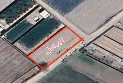 زمین با آب و برق در شهر ابریشم ۸۰۰ متر