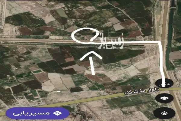 زمین در جاده بنجار مقابل فرستنده رادیویی ۸۰۰۰ متر - تصویر 3