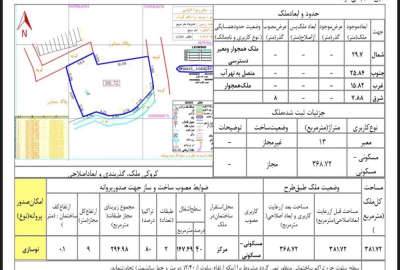 زمین مسکونی مناسب ساخت ویلا کلنگستان ماسال ۳۶۹ متر