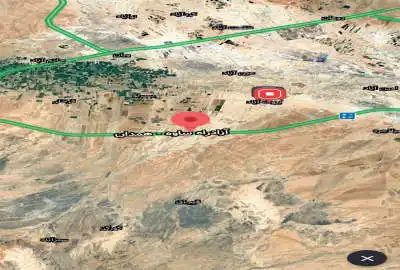 زمین بر اتوبان ساوه همدان ۲۵۰۰۰ متر