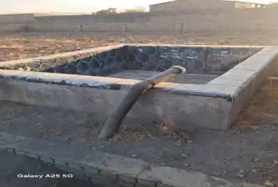 زمین باغی ۴دیواری اراک جاده میقان برخط نفت ۱۲۰۰ متر