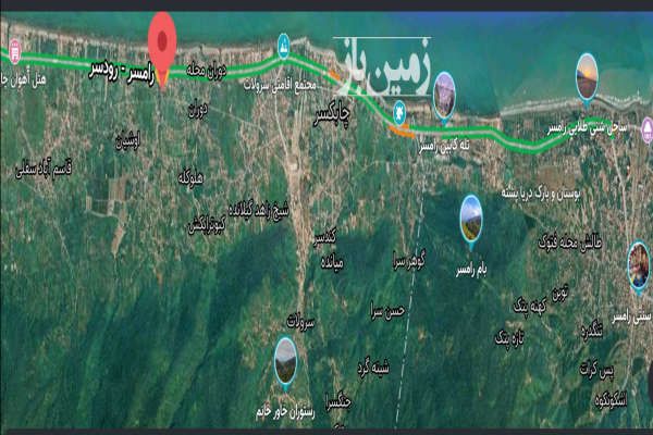زمین ۶۶۰ متری دوبر کاربری مسکونی شهر معروف چابکسر-3