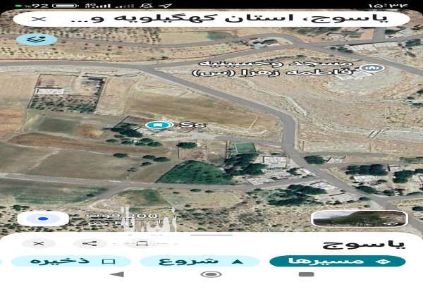 فروش زمین مسکونی حصار کشی شده دشت روم یاسوج ۷۱۴ متر-1