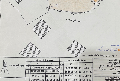 یک قطعه زمین بکر با مجوز مسکونی در سقالکسار ۴۱۷ متر