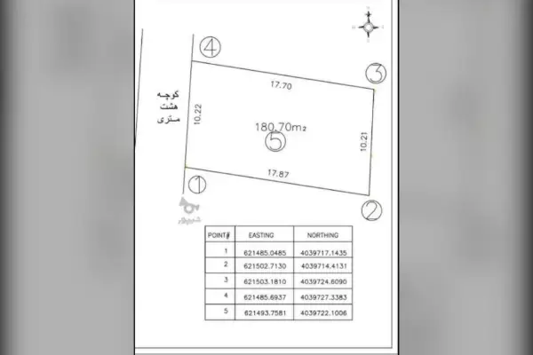 فروش زمین کاربری مسکونی ۱۸۱ متر بلوار آیت - تصویر 2