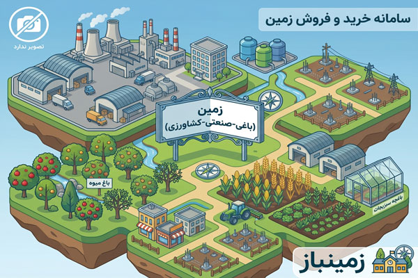 زمین صنعتی کشاورزی ۶۰۰ متری واقع در قائمشهر کتی سر